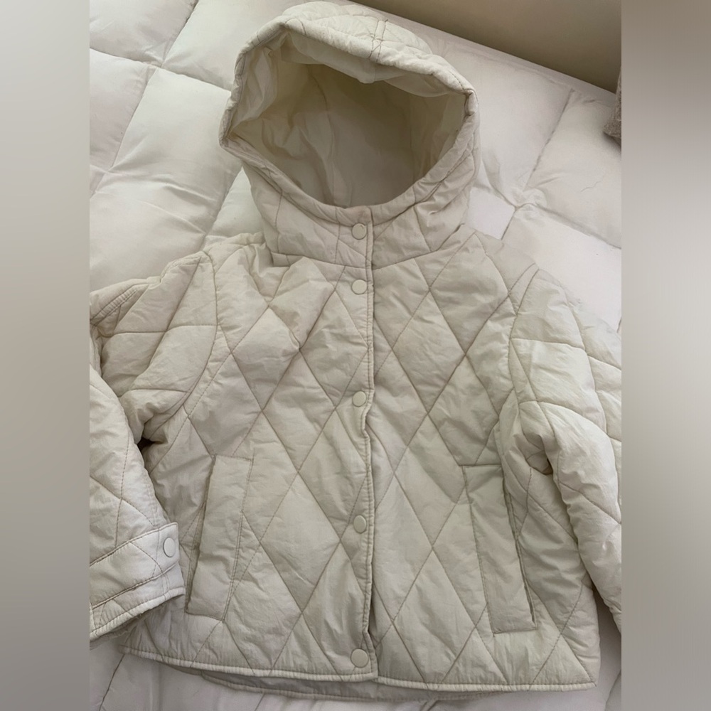Zara Kids Cream Quilted Jacket